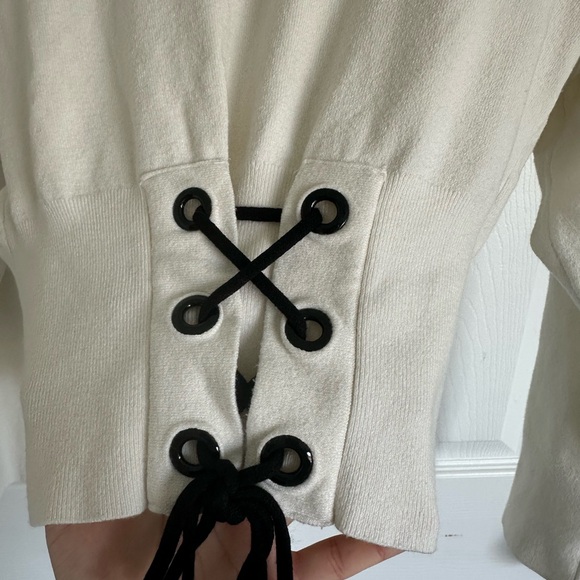 Topshop Cream corset sweater - Picture 2 of 5
